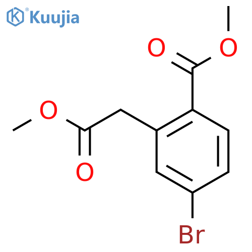 Methyl 4-bromo-2-(2-methoxy-2-oxoethyl)benzoate structure