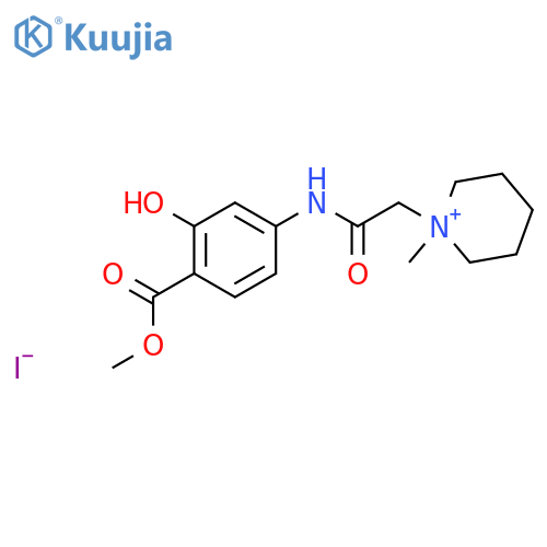 1-(2-{[3-hydroxy-4-(methoxycarbonyl)phenyl]amino}-2-oxoethyl)-1-methylpiperidinium iodide structure