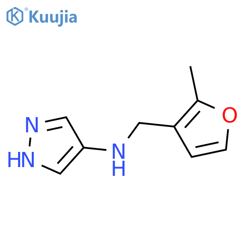(2-Methyl-furan-3-ylmethyl)-(1H-pyrazol-4-yl)-amine structure