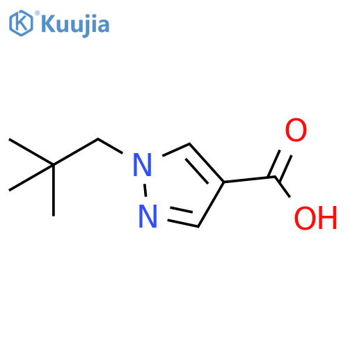 1-(2,2-dimethylpropyl)-1H-pyrazole-4-carboxylic acid structure