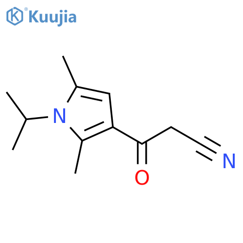 3-(1-Isopropyl-2,5-dimethyl-1H-pyrrol-3-yl)-3-oxo-propionitrile structure
