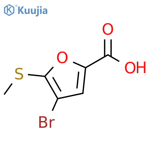 4-Bromo-5-methylsulfanyl-furan-2-carboxylic acid structure