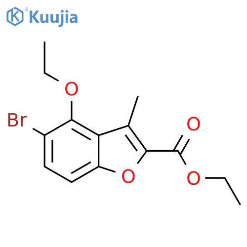5-Bromo-4-ethoxy-3-methyl-benzofuran-2-carboxylic acid ethyl ester structure