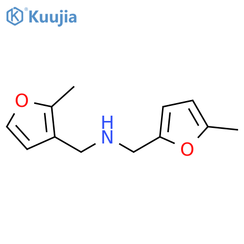 (5-Methyl-furan-2-ylmethyl)-(2-methyl-furan-3-ylmethyl)-amine structure