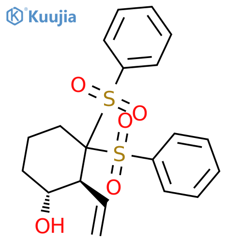 Cyclohexanol, 2-ethenyl-3,3-bis(phenylsulfonyl)-, trans- structure