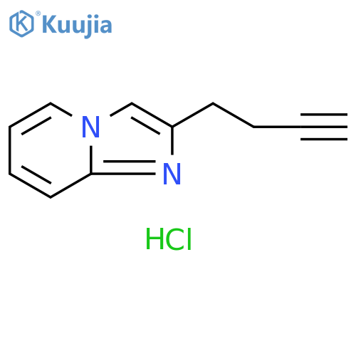 Imidazo[1,2-a]pyridine, 2-(3-butyn-1-yl)-, hydrochloride (1:1) structure