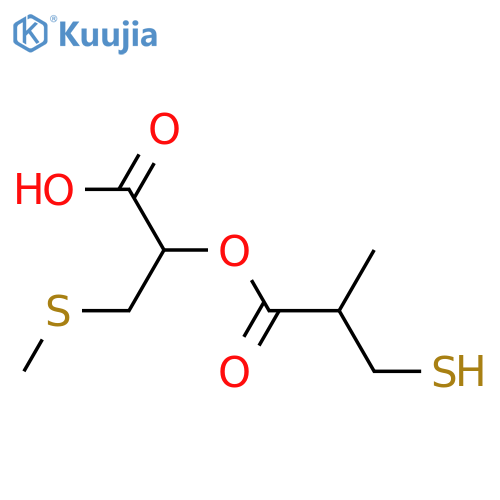 Propanoic acid,3-mercapto-2-methyl-, (1R)-1-carboxy-2-(methylthio)ethyl ester, (2S)- structure