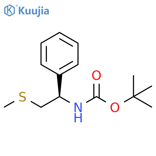 Carbamic acid, [2-(methylthio)-1-phenylethyl]-, 1,1-dimethylethyl ester,(R)- structure