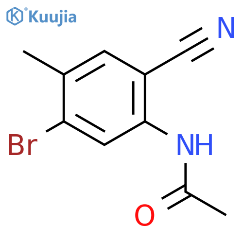 Acetamide, N-(5-bromo-2-cyano-4-methylphenyl)- structure
