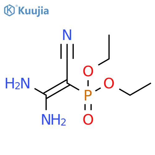 Phosphonic acid, (2,2-diamino-1-cyanoethenyl)-, diethyl ester structure