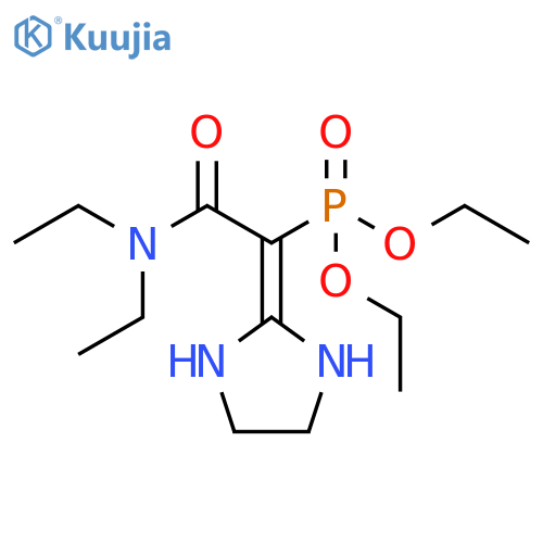 Phosphonic acid, [2-(diethylamino)-1-(2-imidazolidinylidene)-2-oxoethyl]-, diethyl ester (9CI) structure