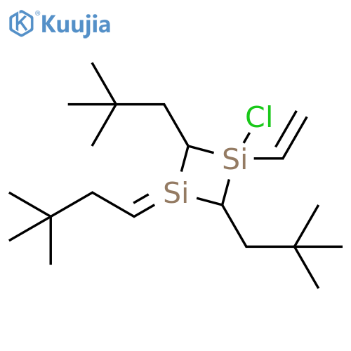 1,3-Disilacyclobutane,1-chloro-3-(3,3-dimethylbutylidene)-2,4-bis(2,2-dimethylpropyl)-1-ethenyl- structure