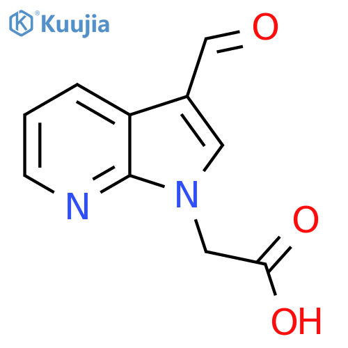 2-{3-formyl-1H-pyrrolo2,3-bpyridin-1-yl}acetic acid structure