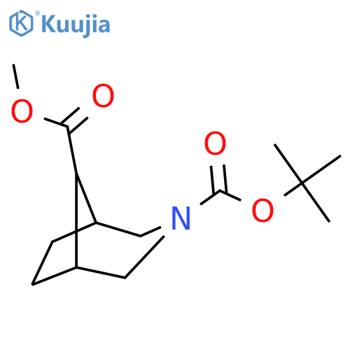 O3-tert-butyl O8-methyl 3-azabicyclo[3.2.1]octane-3,8-dicarboxylate structure