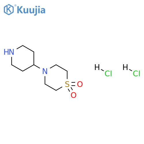 4-(4-piperidyl)-1,4-thiazinane 1,1-dioxide;dihydrochloride structure