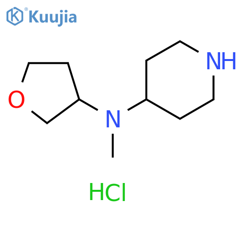 N-methyl-N-(oxolan-3-yl)piperidin-4-amine hydrochloride structure