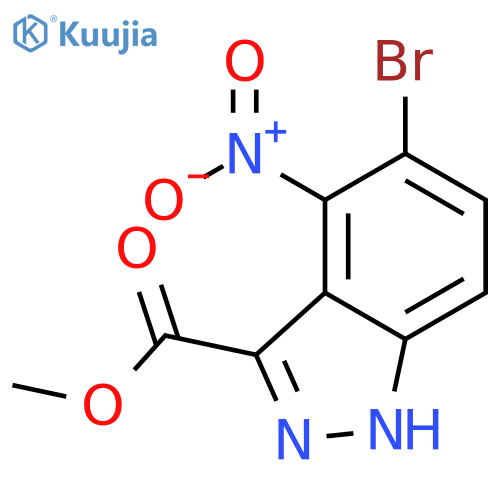 Methyl 5-bromo-4-nitro-1H-indazole-3-carboxylate structure