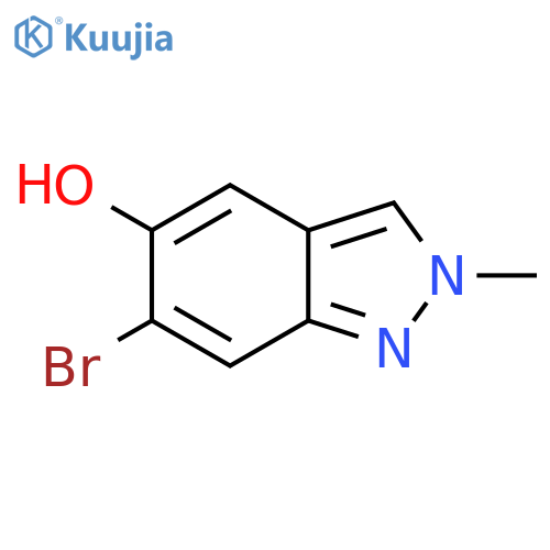 6-bromo-2-methyl-2H-indazol-5-ol structure