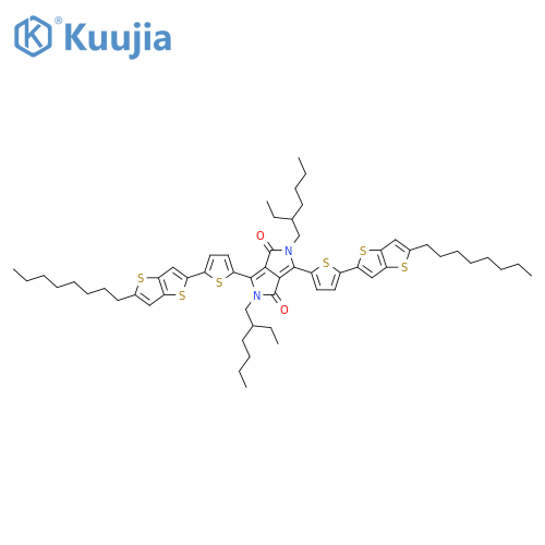 Pyrrolo[3,4-c]pyrrole-1,4-dione, 2,5-bis(2-ethylhexyl)-2,5-dihydro-3,6-bis[5-(5-octylthieno[3,2-b]thien-2-yl)-2-thienyl]- structure