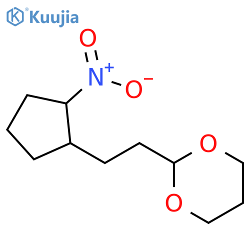 1,3-Dioxane, 2-[2-(2-nitrocyclopentyl)ethyl]- structure
