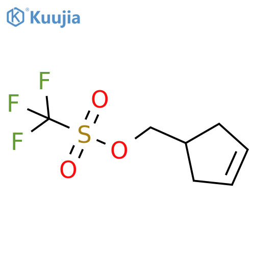 Methanesulfonic acid, trifluoro-, 3-cyclopenten-1-ylmethyl ester structure
