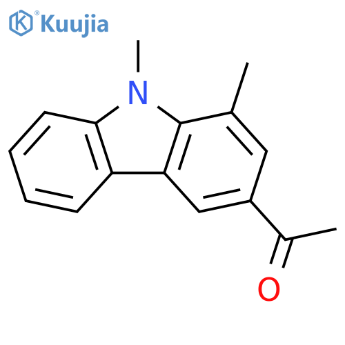 Ethanone, 1-(1,9-dimethyl-9H-carbazol-3-yl)- structure
