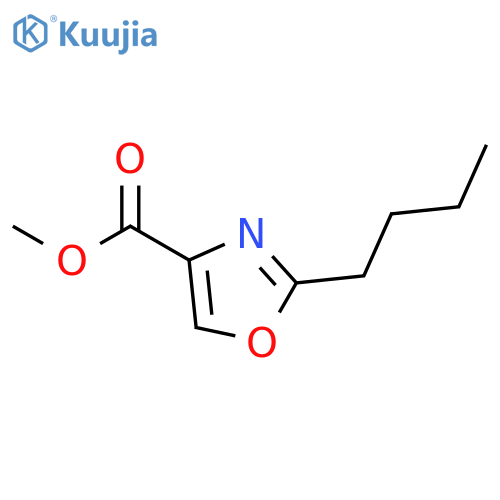 4-Oxazolecarboxylic acid, 2-butyl-, methyl ester structure