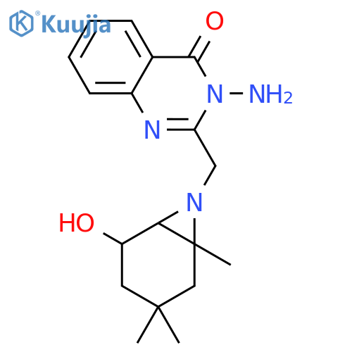 4(3H)-Quinazolinone,3-amino-2-[(5-hydroxy-1,3,3-trimethyl-7-azabicyclo[4.1.0]hept-7-yl)methyl]- structure