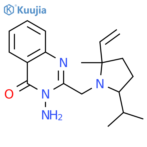 4(3H)-Quinazolinone,3-amino-2-[[2-ethenyl-2-methyl-5-(1-methylethyl)-1-pyrrolidinyl]methyl]- structure