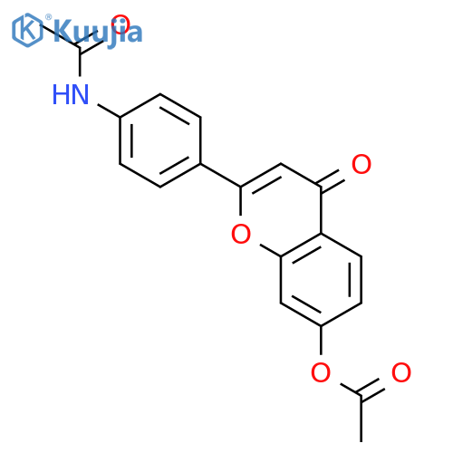 Acetamide, N-[4-[7-(acetyloxy)-4-oxo-4H-1-benzopyran-2-yl]phenyl]- structure