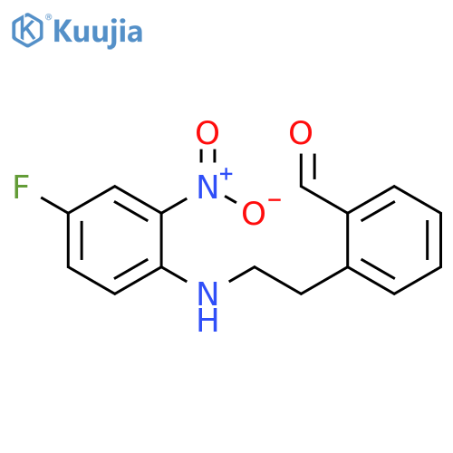 Benzaldehyde, 2-[2-[(4-fluoro-2-nitrophenyl)amino]ethyl]- structure