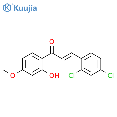 (2E)-3-(2,4-dichlorophenyl)-1-(2-hydroxy-4-methoxyphenyl)prop-2-en-1-one structure