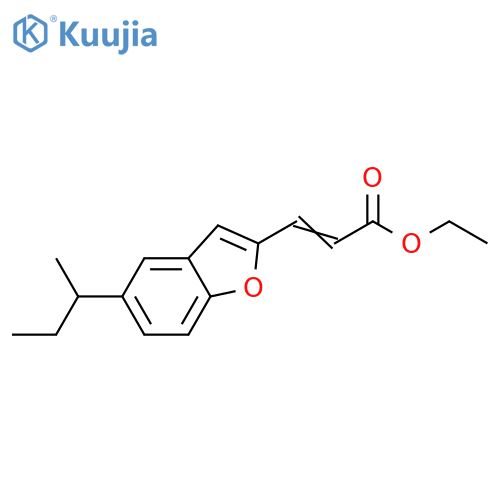 2-Propenoic acid, 3-[5-(1-methylpropyl)-2-benzofuranyl]-, ethyl ester structure