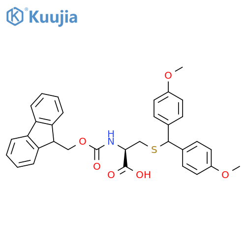 N-α-(9-Fluorenylmethoxycarbonyl)-S-(4,4'-dimethoxydiphenylmethyl)-L-cysteine structure