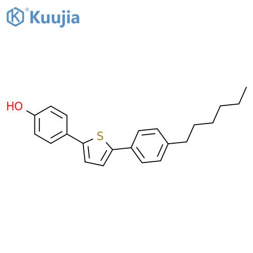 Phenol, 4-[5-(4-hexylphenyl)-2-thienyl]- structure