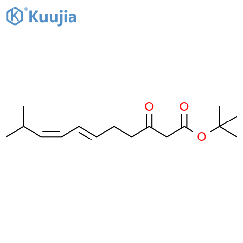 6,8-Undecadienoic acid, 10-methyl-3-oxo-, 1,1-dimethylethyl ester, (6E,8Z)- structure