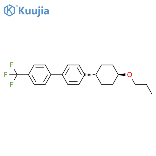 1,1'-Biphenyl, 4-(4-propoxycyclohexyl)-4'-(trifluoromethyl)-, trans- structure