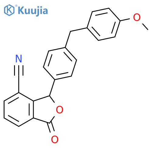 4-Isobenzofurancarbonitrile,1,3-dihydro-3-[4-[(4-methoxyphenyl)methyl]phenyl]-1-oxo- structure