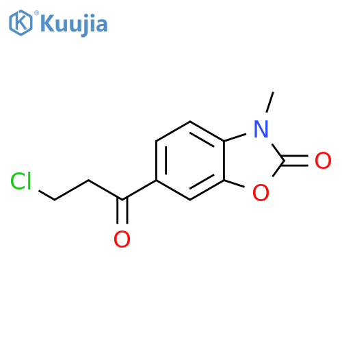 2(3H)-Benzoxazolone, 6-(3-chloro-1-oxopropyl)-3-methyl- structure