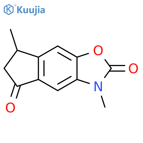 2H-Indeno[5,6-d]oxazole-2,5(3H)-dione, 6,7-dihydro-3,7-dimethyl- structure