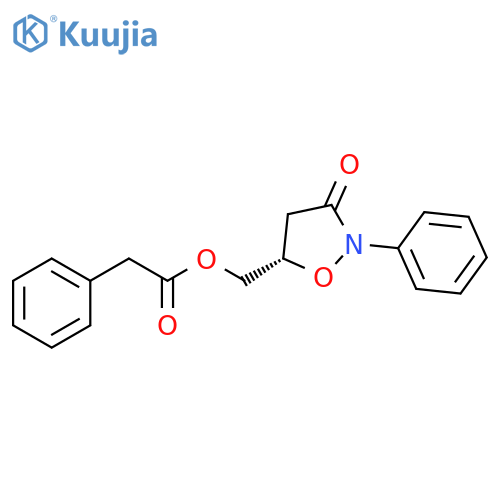 Benzeneacetic acid, (3-oxo-2-phenyl-5-isoxazolidinyl)methyl ester, (S)- structure