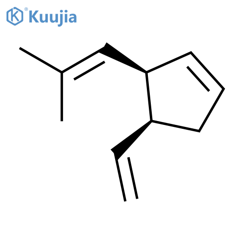 Cyclopentene, 4-ethenyl-3-(2-methyl-1-propenyl)-, (3S-cis)- structure