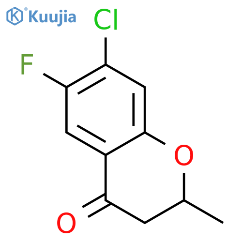 4H-1-Benzopyran-4-one, 7-chloro-6-fluoro-2,3-dihydro-2-methyl-, (±)- structure
