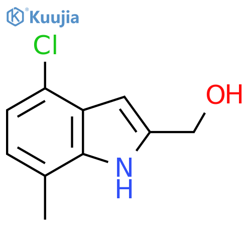 (4-Chloro-7-methyl-1H-indol-2-yl)methanol structure