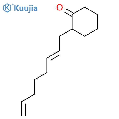 Cyclohexanone, 2-(2,7-octadienyl)-, (+)- structure