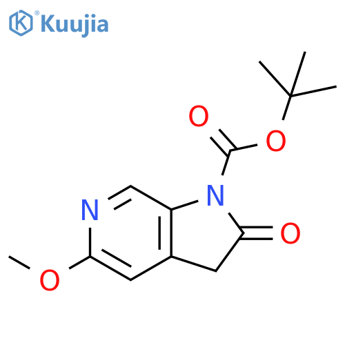 tert-Butyl 5-methoxy-2-oxo-2,3-dihydro-1H-pyrrolo[2,3-c]pyridine-1-carboxylate structure