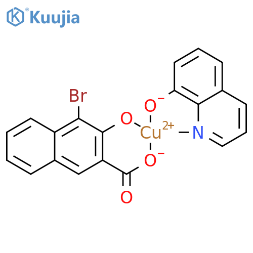 Copper,(4-bromo-3-hydroxy-2-naphthalenecarboxylato-O2,O3)(8-quinolinolato-N1,O8)-(9CI) structure