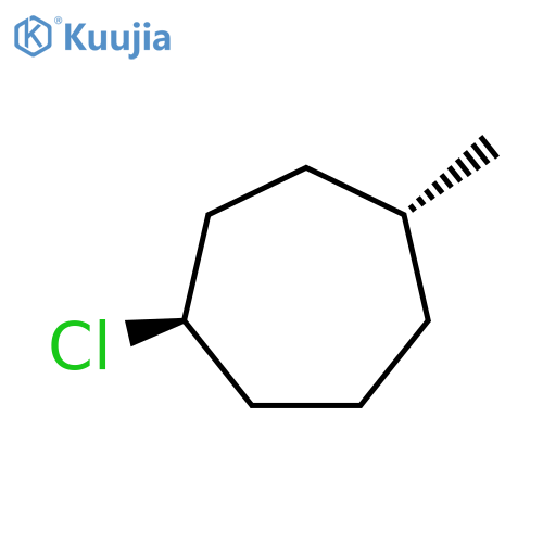 Cycloheptane, 1-chloro-4-methyl-, trans- structure