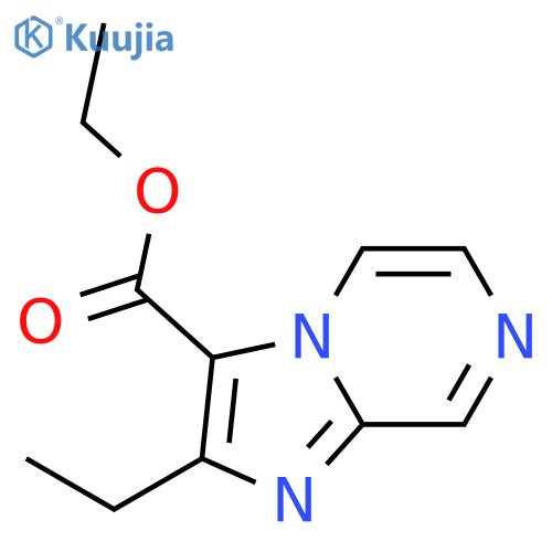 2-ethyl-Imidazo[1,2-a]pyrazine-3-carboxylic acid ethyl ester structure