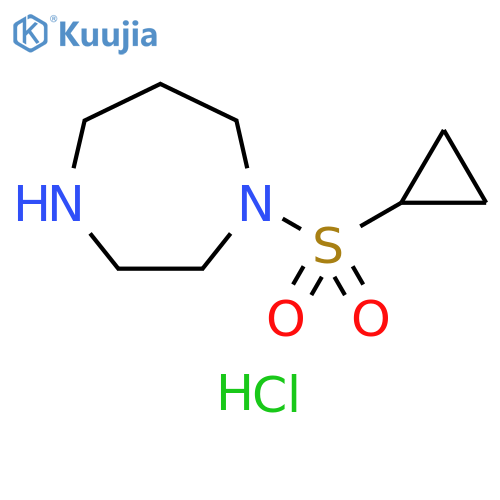 1-(cyclopropanesulfonyl)-1,4-diazepane hydrochloride structure